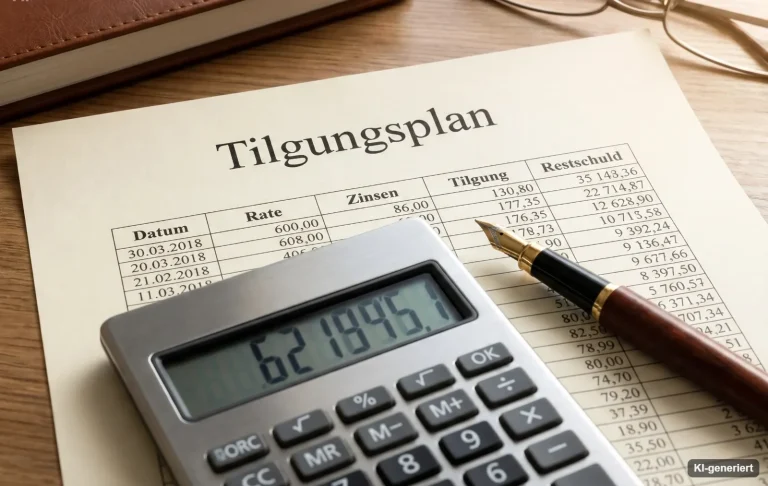 Paar sitzt am Tisch und wägt Vor- und Nachteile der Eigenheimrente ab
