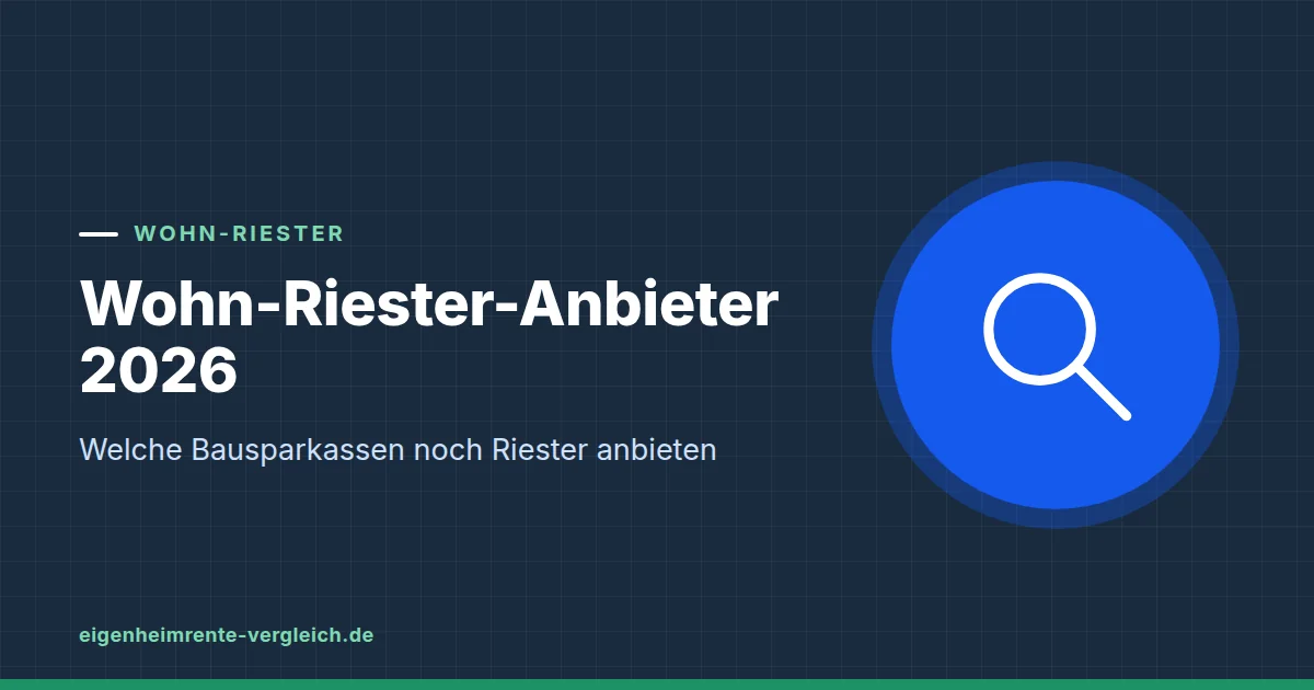 Grafik zum Beitrag: Wohn-Riester-Anbieter 2026